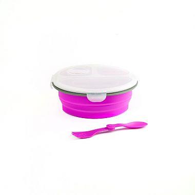 Paderno Collapsible Lunch Box Round Purple /  Boîte à lunch pliable ronde violette