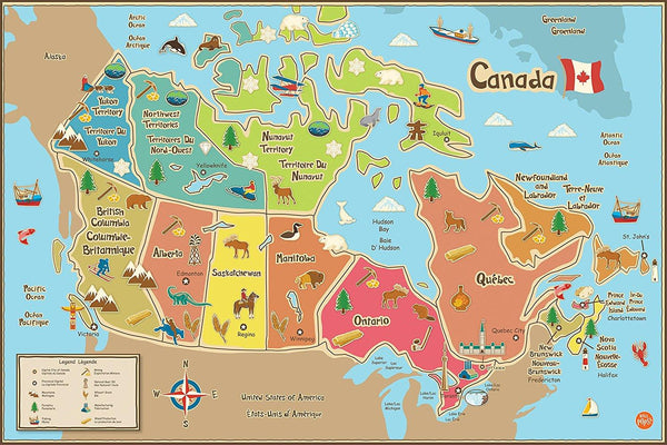 Dry Erase Canada Map