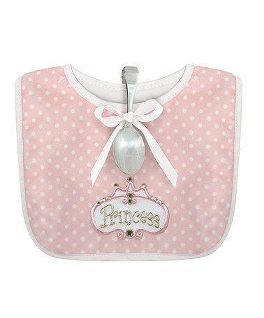 Stephan Baby Princess Silver Spoon Bib
