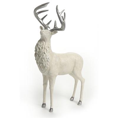 White Deer 22" Figurine