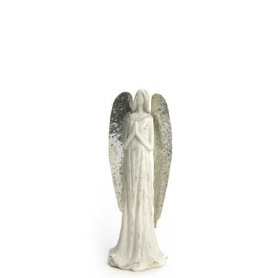 Angel with Metal Wings 12.75" Figurine