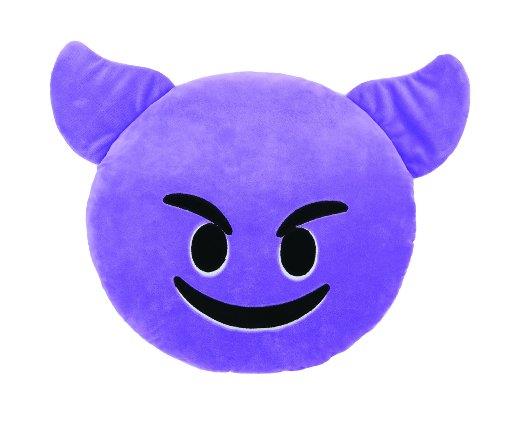 Emoji Large Pillow Purple Devil
