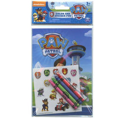 Paw Patrol Color and Sticker Fun/Pates Patrouille Couleurs et Autocollants