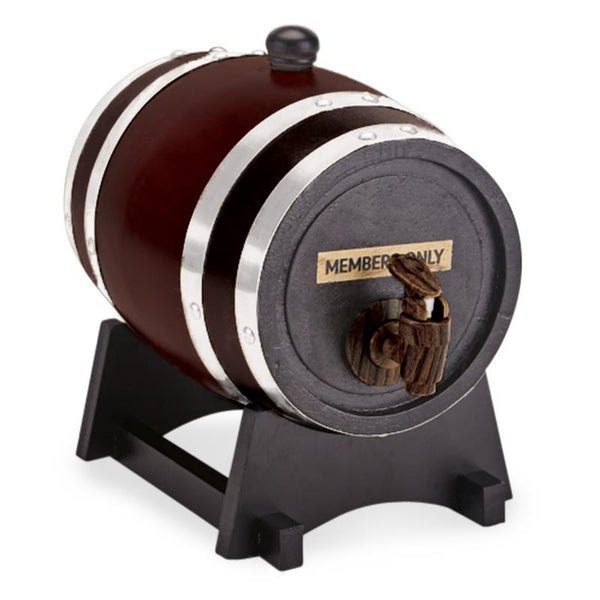 Members Only Wooden Beer Barrel