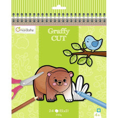 Avenue Mandarine Graffy Cut Coloring Book / Livre à colorier Graffy Cut