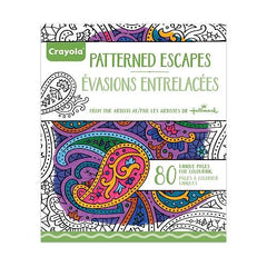 Crayola Adult Colouring Book Pattern Escape /  Livre de coloriage pour adultes Crayola - Motif Évasion