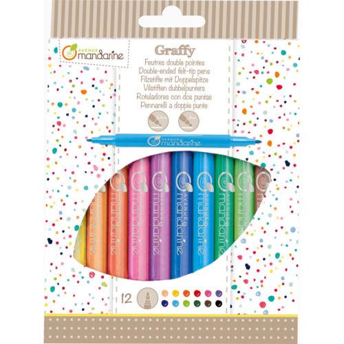 Avenue Mandarine Double Ended Felt Tip Markers