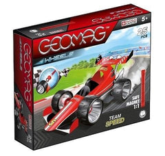 Geomag Wheels Red Team Speed / Voiture de course de Formule 1 de l'équipe Rouge Speed