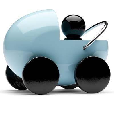 Playforever Baby Stroller Wedding Car Blue / Poussette Playforever pour voiture de mariage bleue