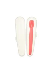Silicone Baby Spoon W/Travel Case Mango / Cuillère pour bébé en silicone avec étui de voyage, mangue