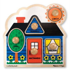 Melissa & Doug Jumbo Peg Puzzle First Shapes / Casse-tête géant à chevilles Premières formes
