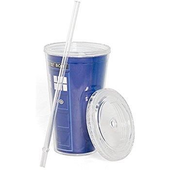 Doctor Who Water Bottle Tardis With Straw