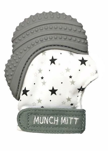 Munch Mitt Baby Teething Mitten Grey