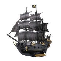 Paper Nano Black Pirate Ship / Bateau pirate noir en papier nano