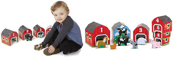 Melissa & Doug Nesting and Sorting Barns and Animals - Jouets LOL Toys
