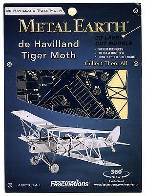 Metal Earth De Havilland Tiger Moth Plane Metal 3D Model - Jouets LOL 