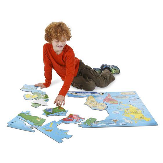 Melissa & Doug World Map Floor Puzzle - Jouets LOL Toys