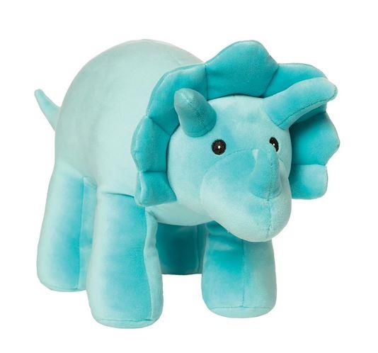 Manhattan Toy Velveteen Dino Triceratops - Spike (Blue)