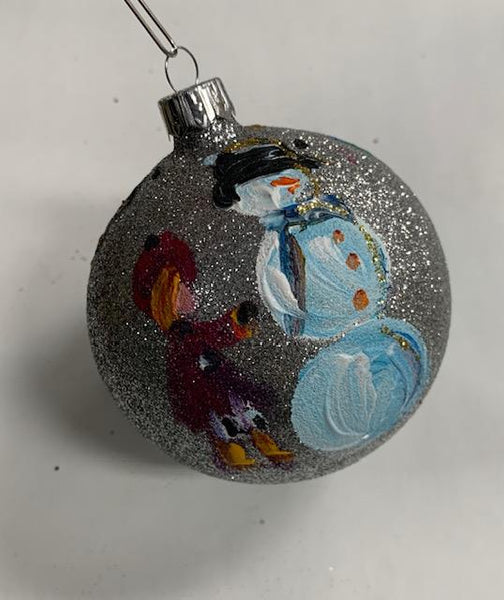 Ornament by Katerina Mertikas - Children Building Snowmen