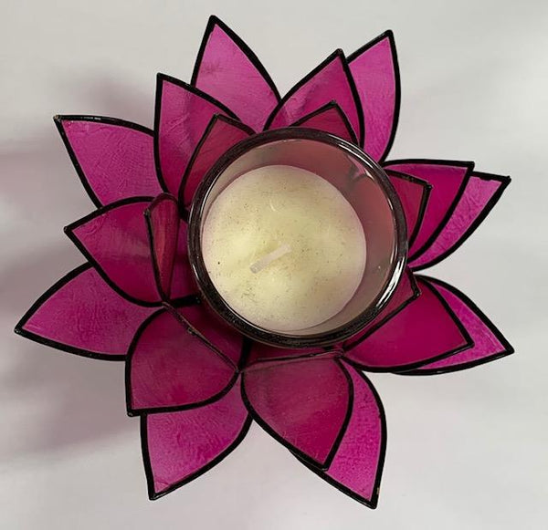 Candle Holder Capiz Flower