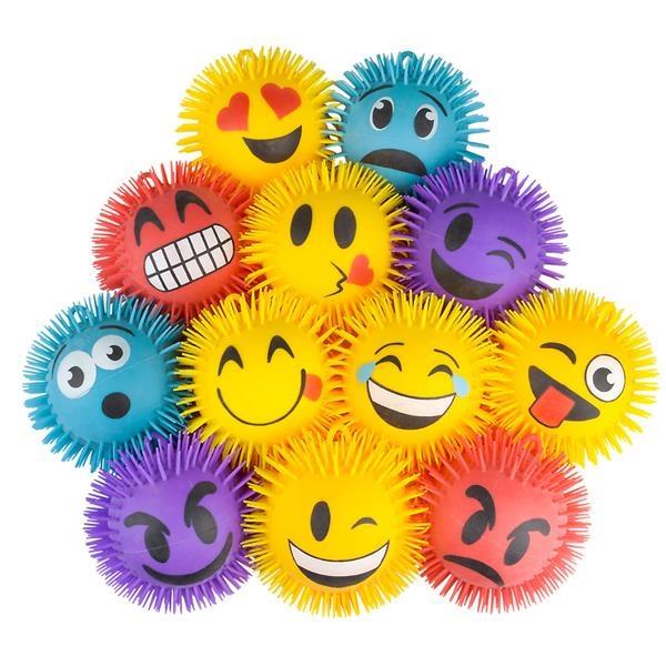 Emoji Puffer Ball Med (Yellow - Tongue Out)