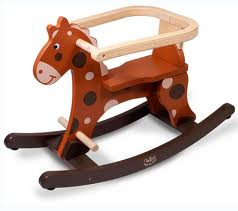 Roudoudou Wooden Rocking Horse - Jouets LOL Toys