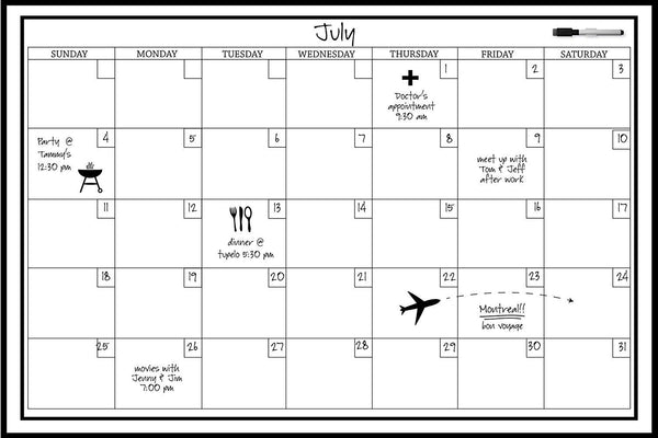 Dry Erase Monthly Calendar - Jouets LOL Toys