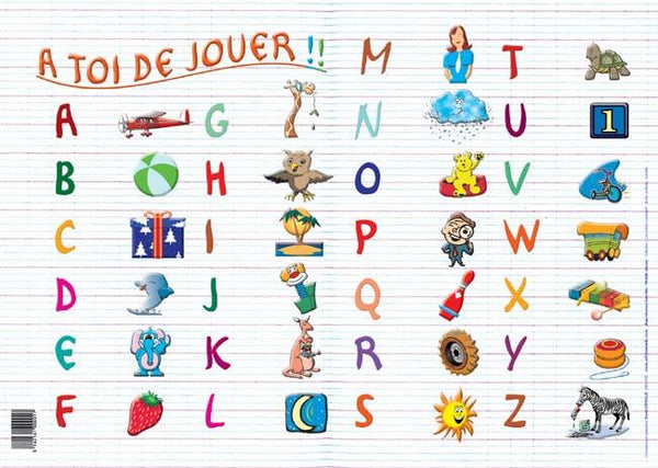 Placemat Mon Alphabet (French) - Jouets LOL Toys