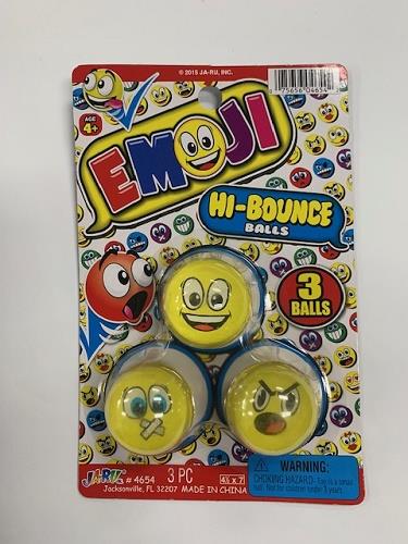 Emoji Bouncy Balls (pack of 3) (Yellow v.1)