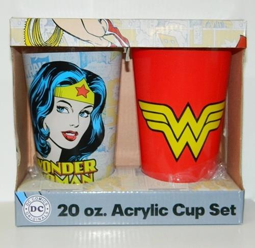 DC Wonder Woman Set of 2 Acrylic Cups