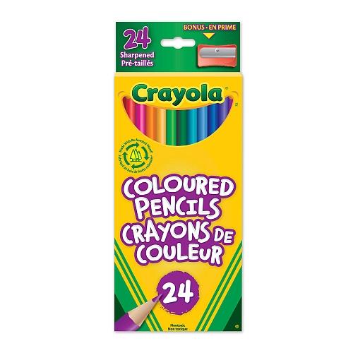 Crayola Coloured Pencils 24 with Sharpener - Jouets LOL Toys
