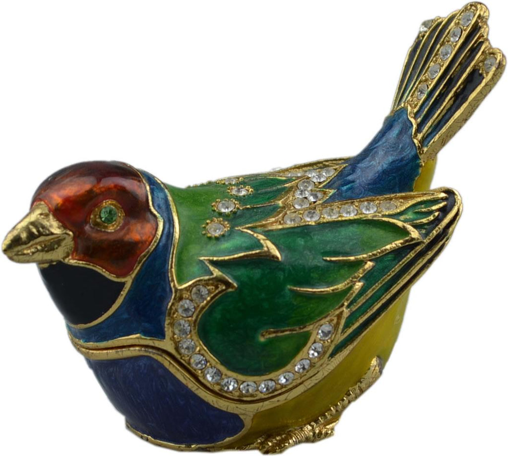 Portman Studios Jewelry Box Blue Green Bird