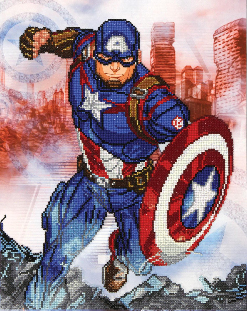 Disney Marvel Diamond Dotz Poster Captain America In Action