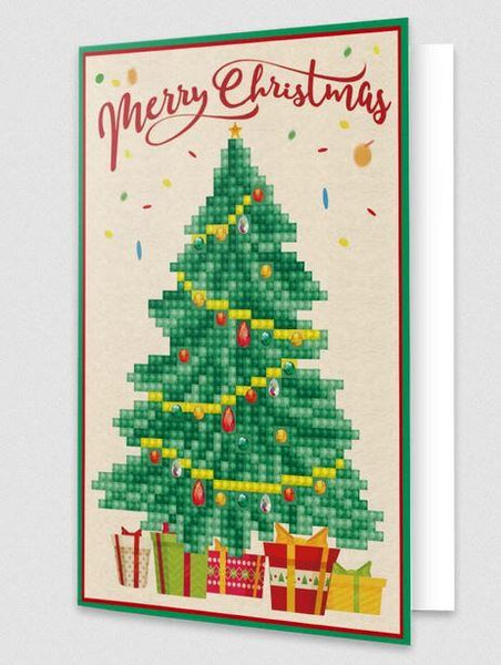 Diamond Dotz Greeting Card Merry Christmas Tree