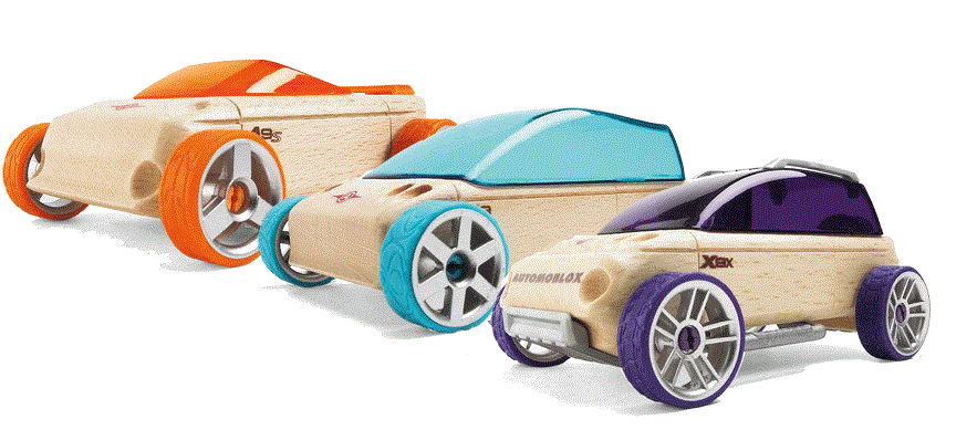 Automoblox Minis 3-Pack A9-S Convertible (Orange), M9 Sportvan (Blue), X9-X Sport Utility (Purple)