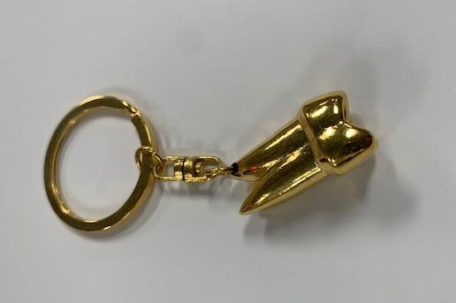 Dental Keychain Tooth (Gold)