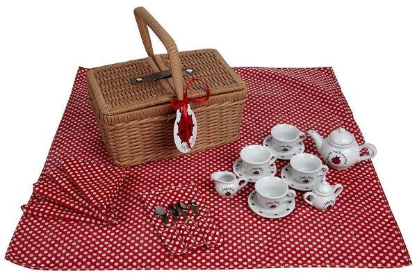  Ladybug Tea Set Basket - Jouets LOL Toys