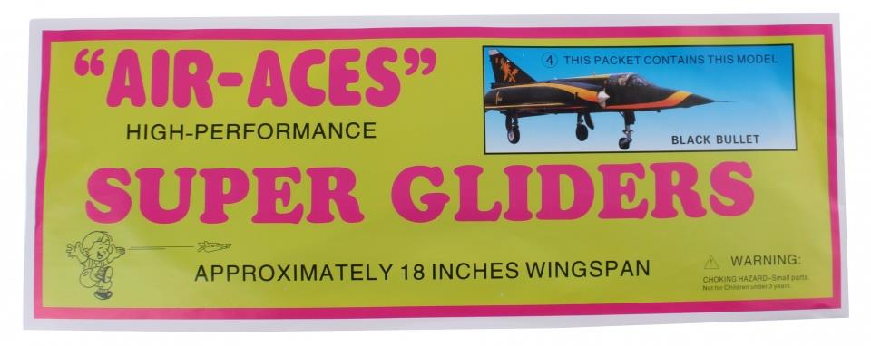 Foam Airplane Air-Aces Super Gliders (Black Bullet)
