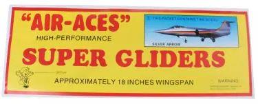 Foam Airplane Air-Aces Super Gliders (Silver Arrow)