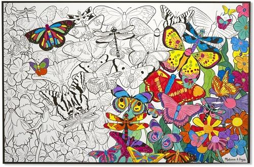 Melissa & Doug Jumbo Color-In Poster (Butterflies)