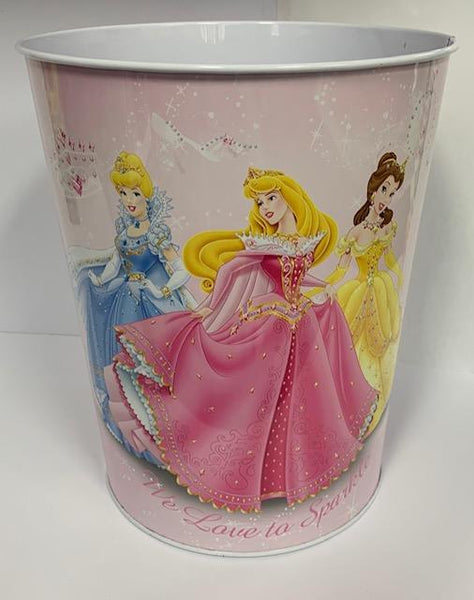 Tin Waste Basket Disney Princesses