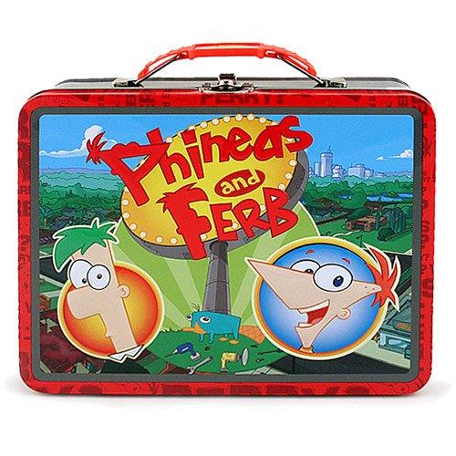 Disney Phineas and Ferb Tin Lunch Box (Red)