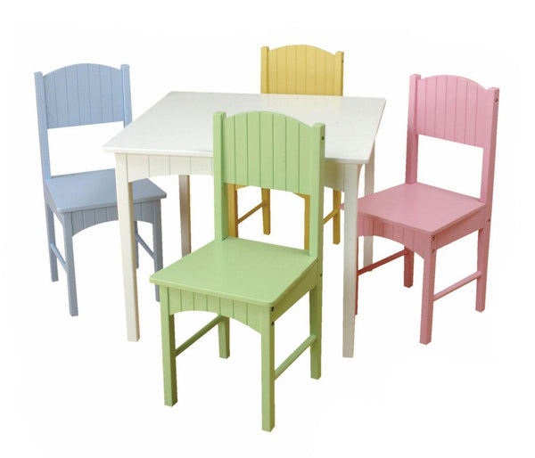 KidKraft Nantucket Table & 4 Pastel Chairs  - Jouets LOL Toys