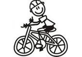 My Family Car Stickers Father With Bicycle