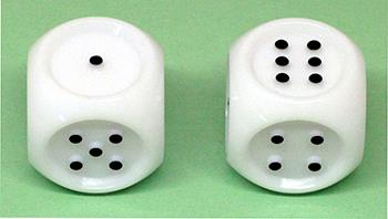 Dice Tactile White
