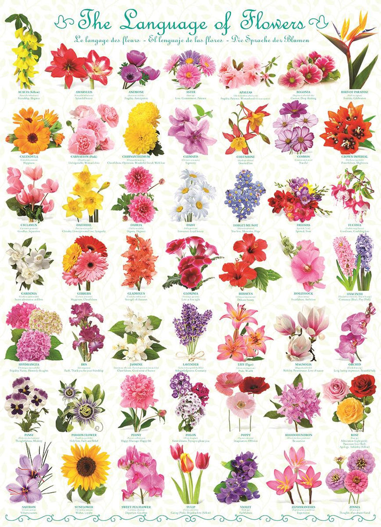 Puzzle The Language of Flowers - Jouets LOL Toys