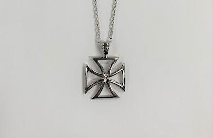 Stainless Steel Byzantine Cross Necklace