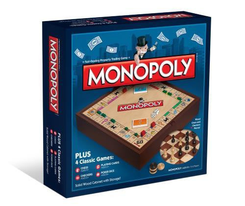 Monopoly + 4 Classic Games - Jouets LOL Toys