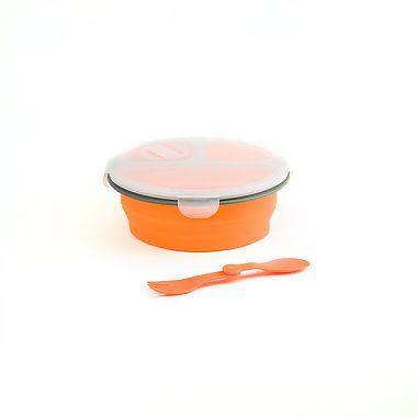 Paderno Collapsible Lunch Box Round Orange