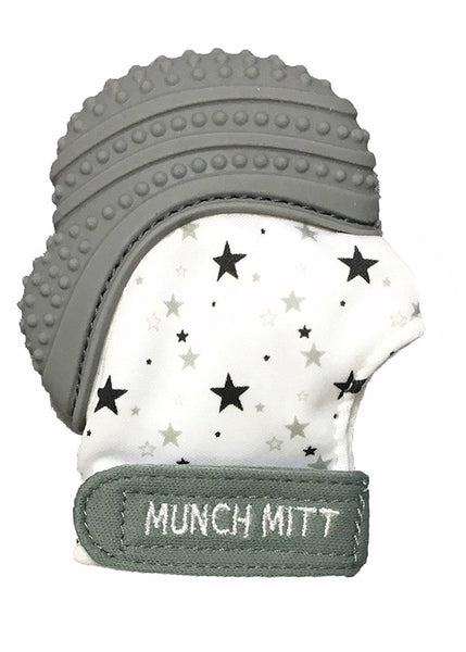 Munch Mitt Baby Teething Mitten Grey - Jouets LOL Toys